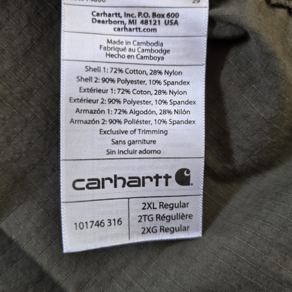 Carhartt Sage Green Long Sleeve Shirt - Picture 6 of 6